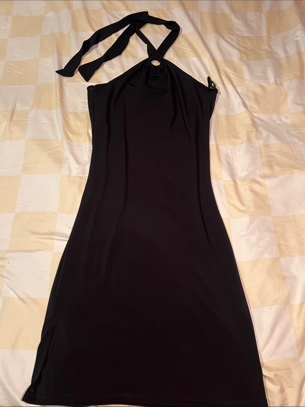 Vintage/Y2K Women’s Black Halter Neck Dress